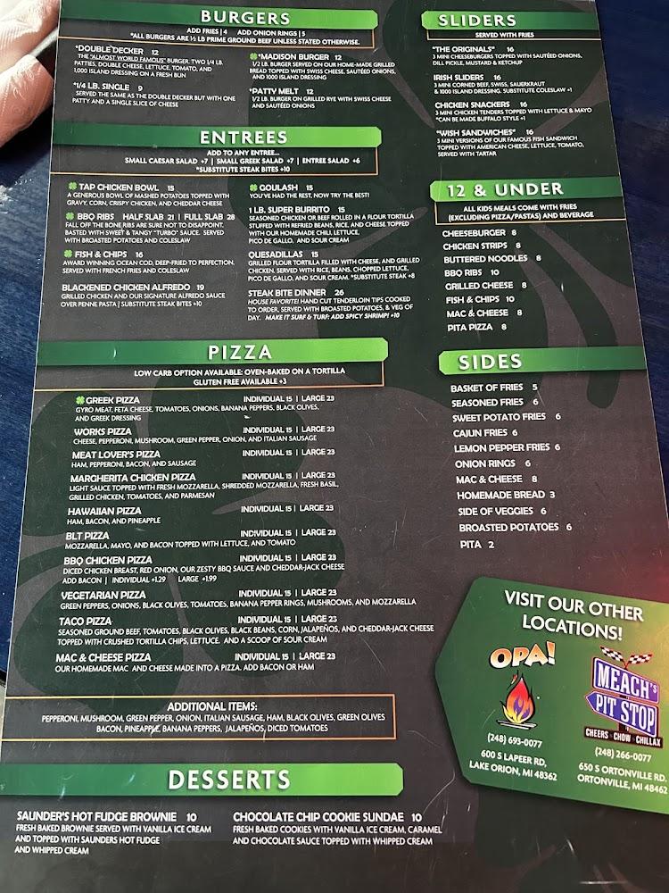 Clarkston Tap Menu image 2